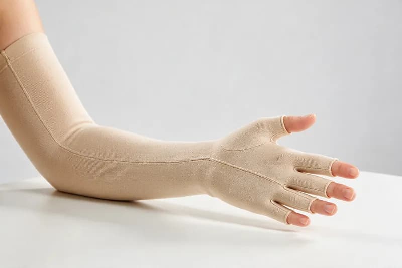 Kompressionsärmel mit Kompressionshandschuh