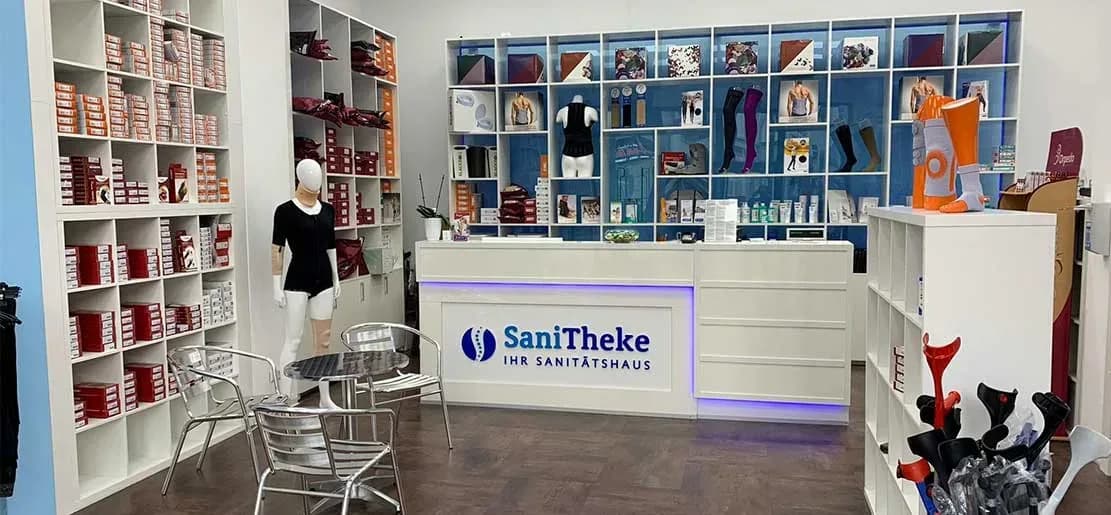 Verkaufsraum der Sanitheke in Berlin-Neukölln